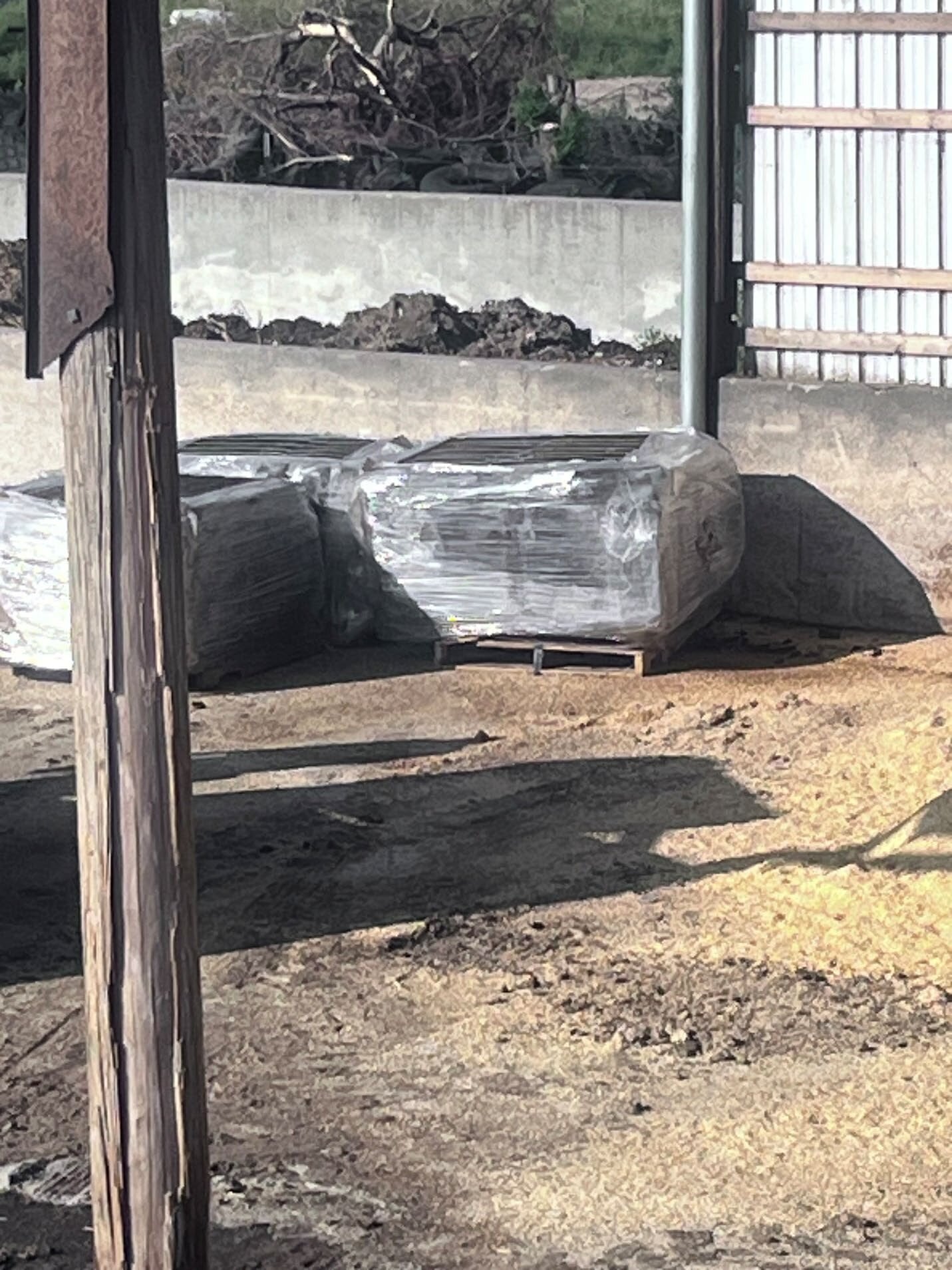 Baled SGP+ unloaded in Harper, KS